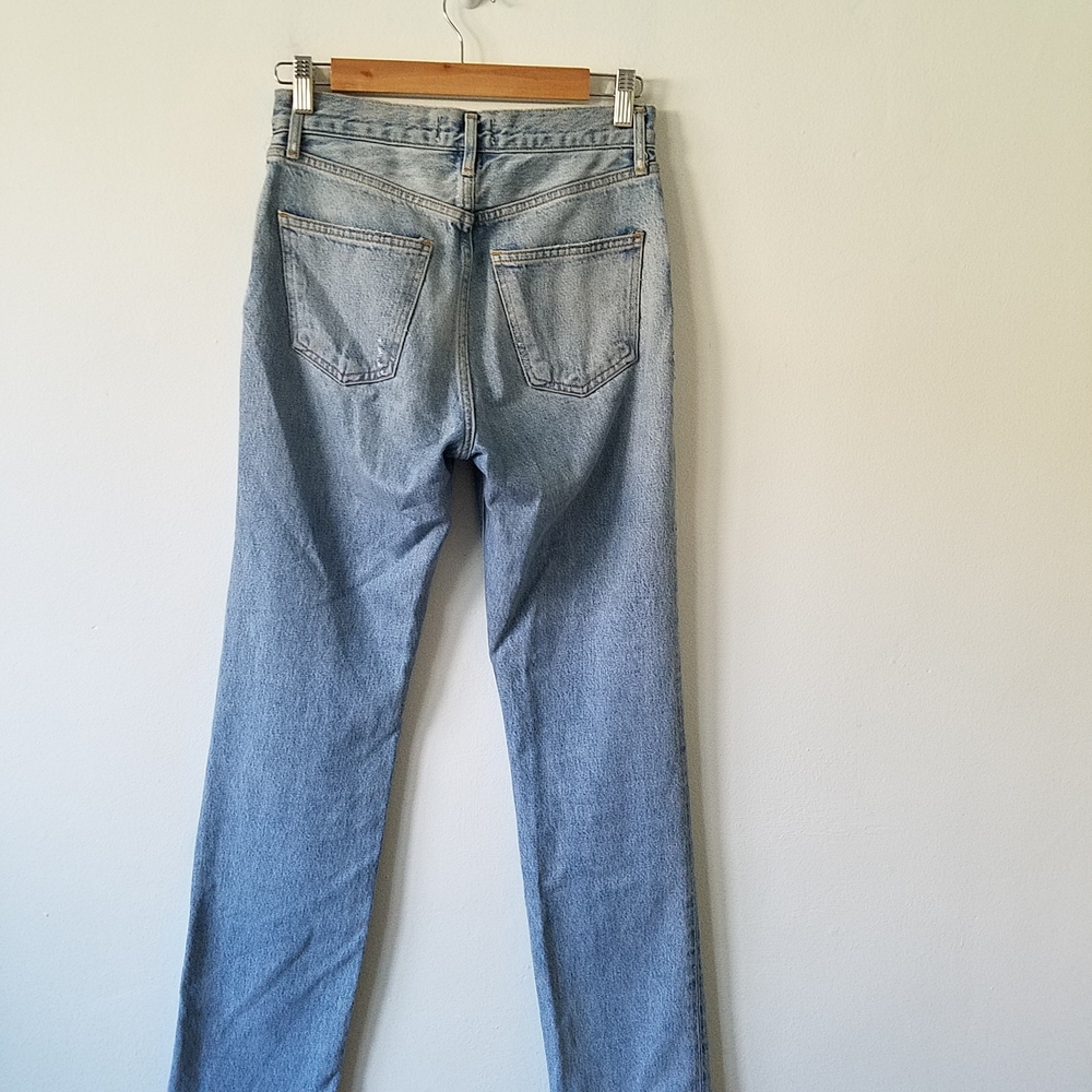 Agolde Lana Straight Legs Jeans Button Fly in Riptide Size 24 - Picture 10 of 16